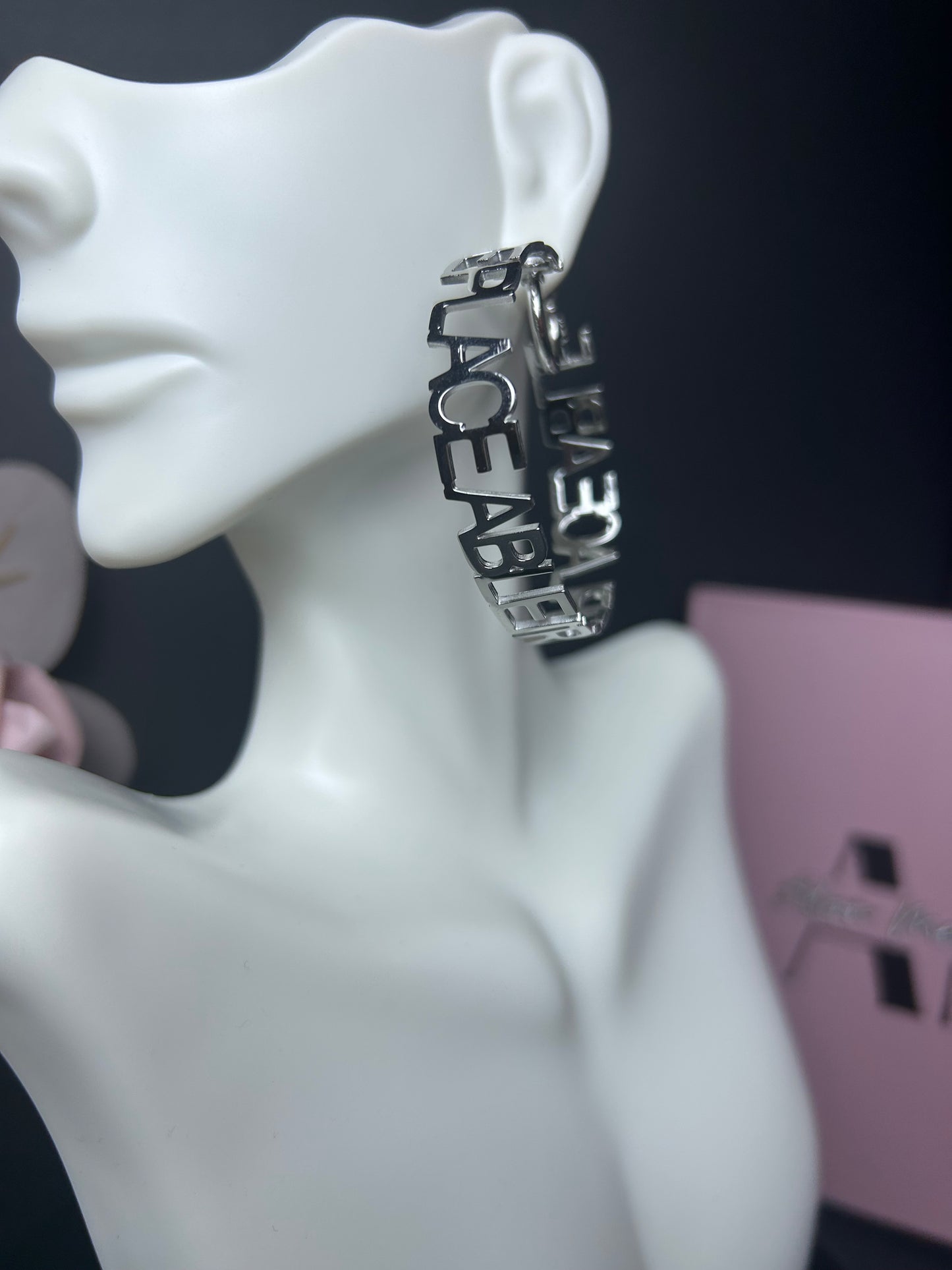 Irreplaceable Earrings - 18k White Gold Plated Hoop Earrings