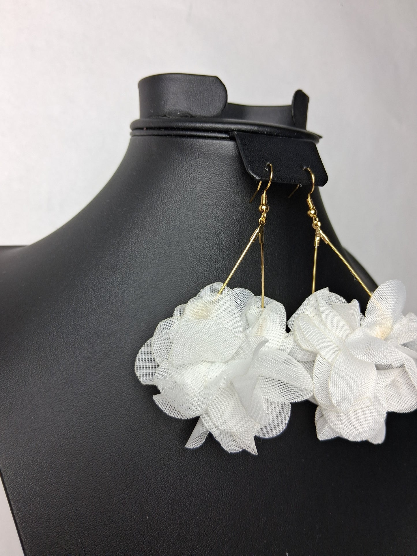 White Flower Earrings