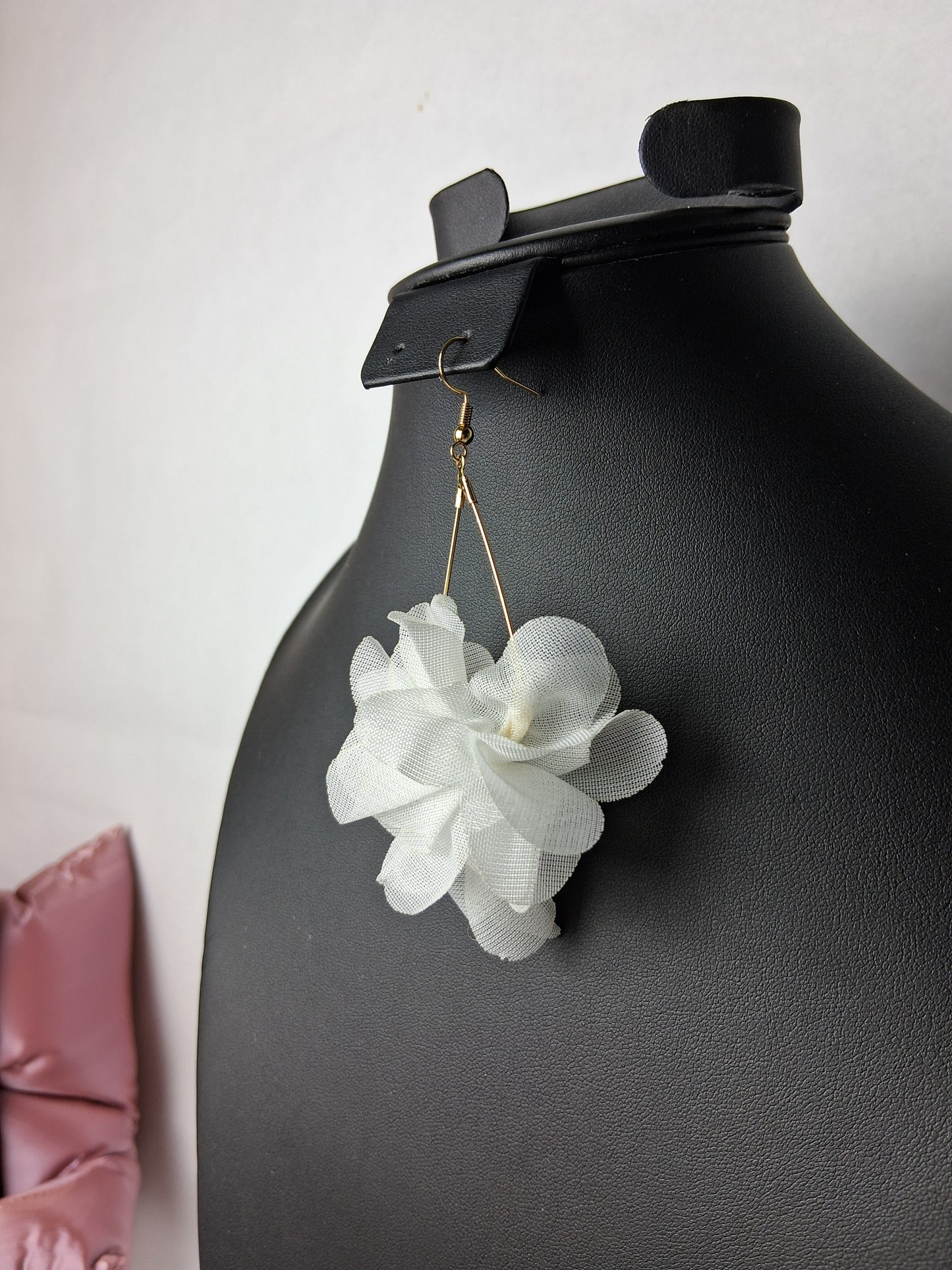 White Flower Earrings