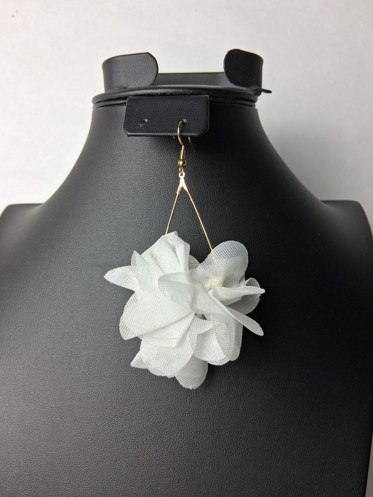 White Flower Earrings