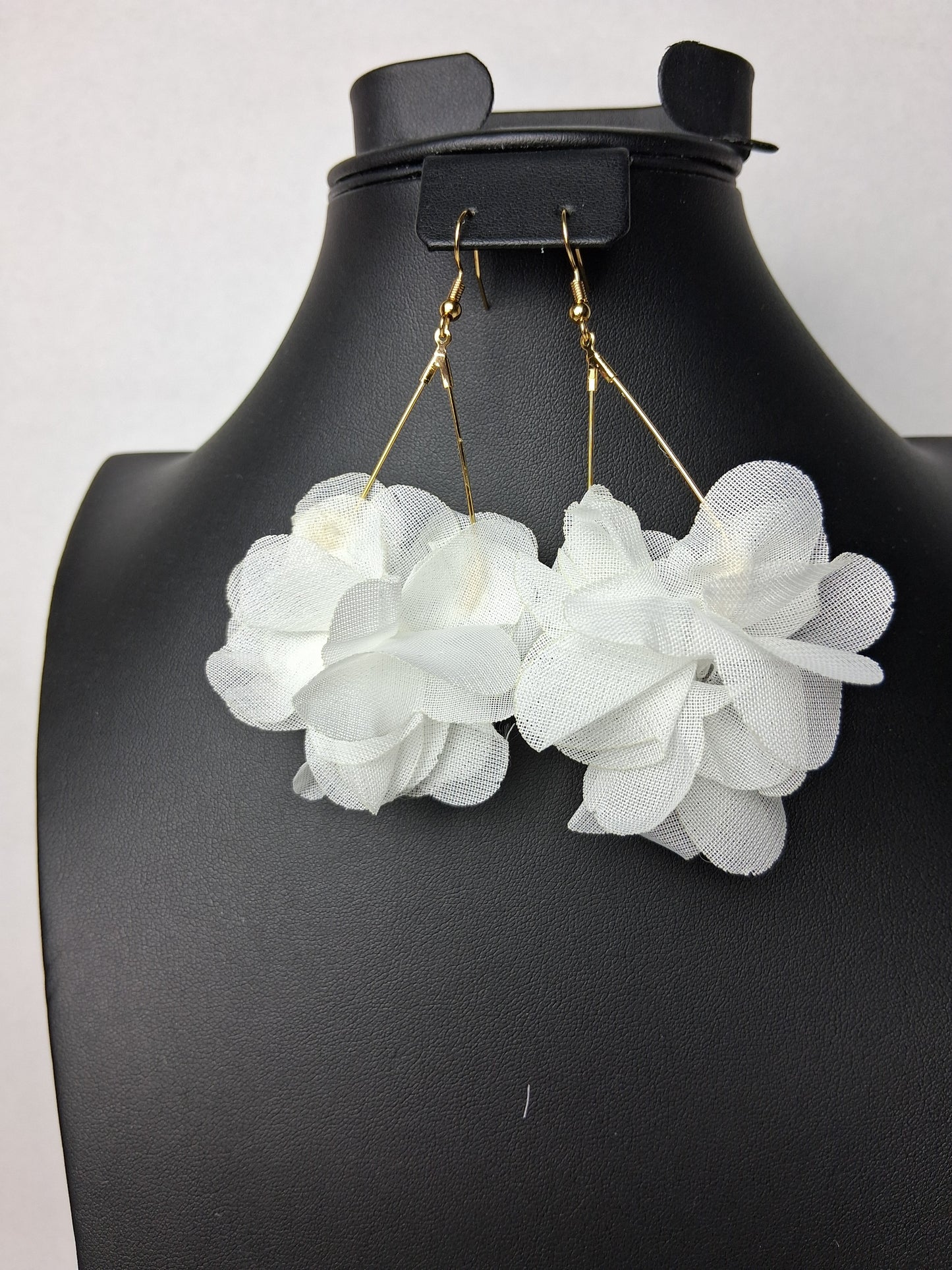 White Flower Earrings