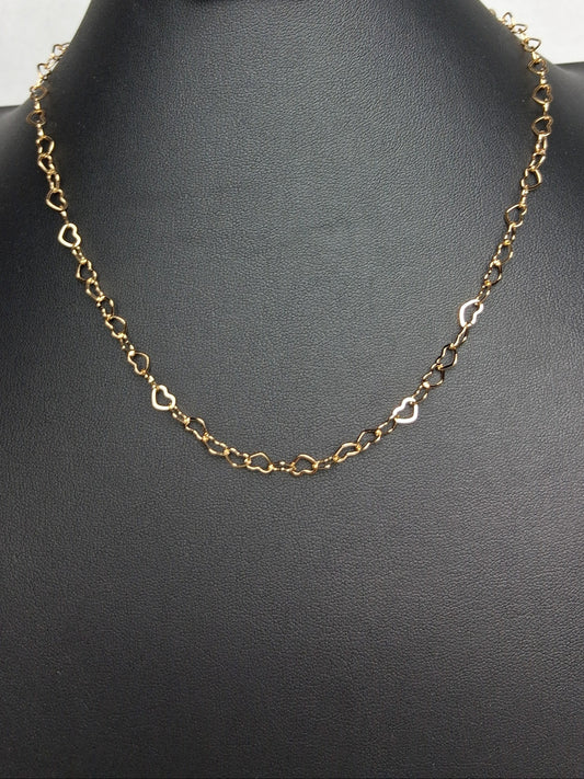 Linked in Love – 18K Gold-Plated Heart Necklace