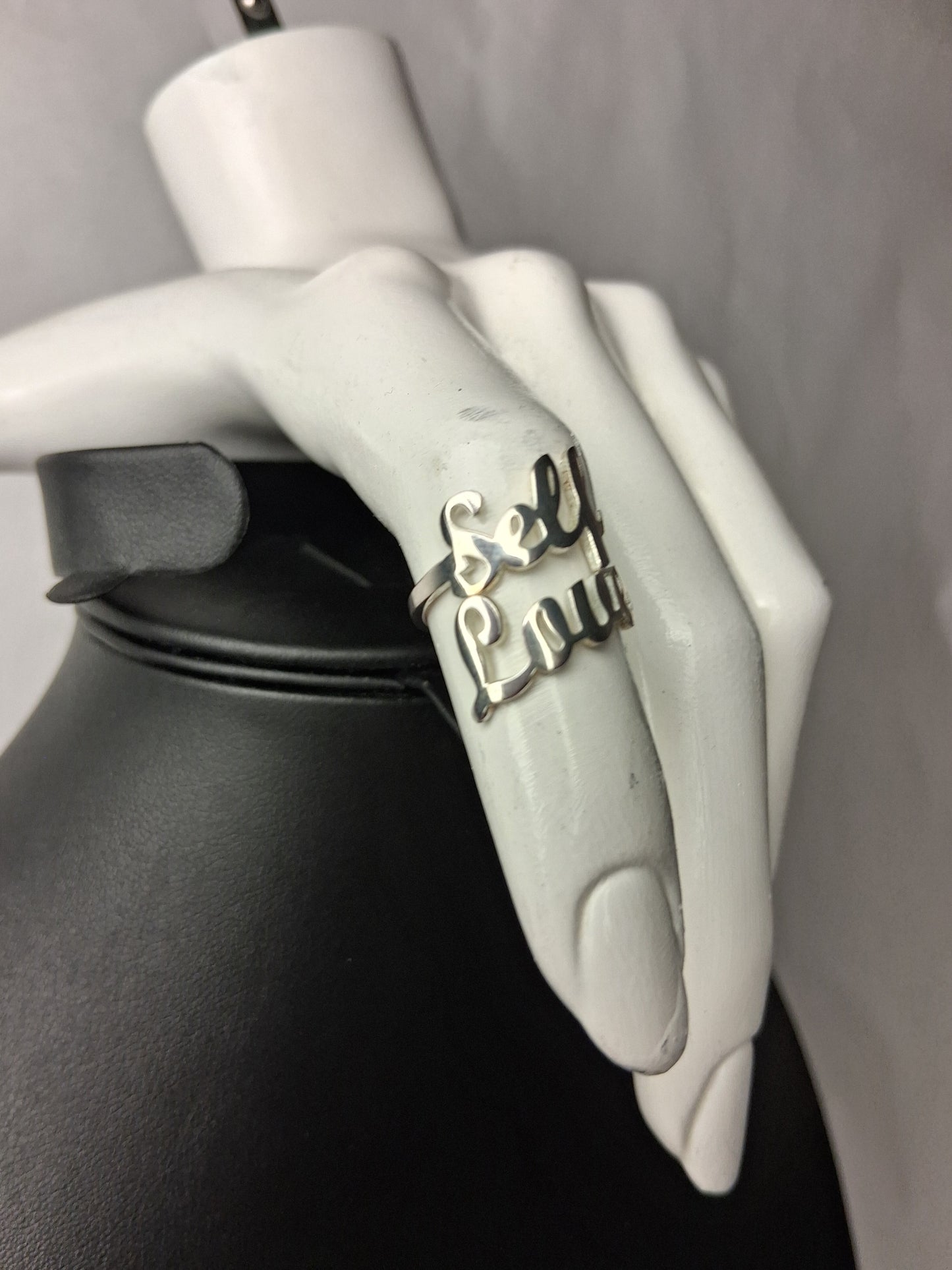 Self-Love Ring 18k White Gold Plated