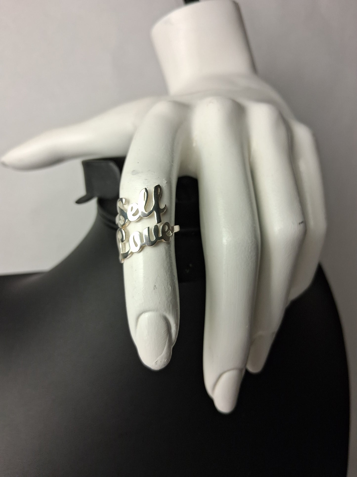 Self-Love Ring 18k White Gold Plated