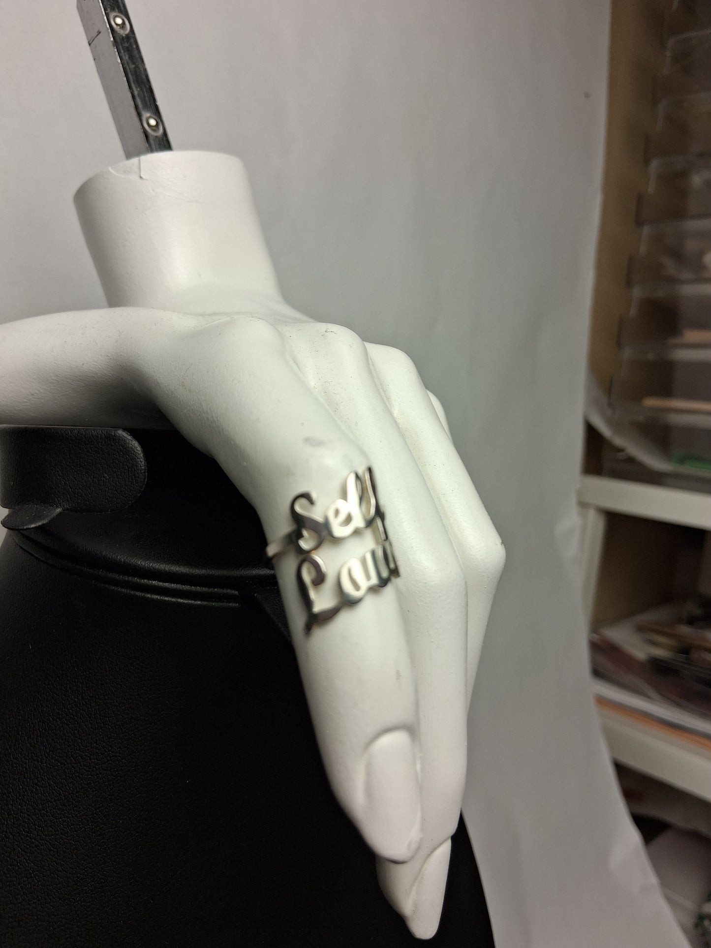 Self-Love Ring 18k White Gold Plated